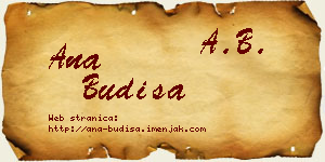 Ana Budiša vizit kartica
